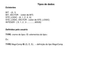 Tipos de dados
