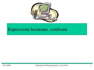 Espressioni booleane, confronti