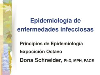 Epidemiología de enfermedades infecciosas