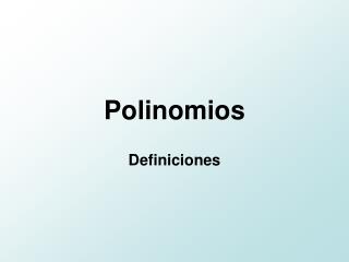 Polinomios