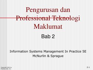 Pengurusan dan Professional Teknologi Maklumat