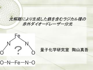 光解離により生成した鉄を含むラジカル種の 赤外ダイオードレーザー分光