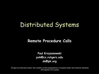 Distributed Systems