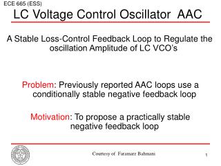LC Voltage Control Oscillator AAC