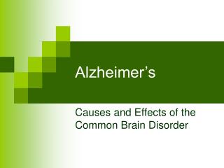 Alzheimer’s