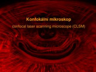 Konfokální mikroskop confocal laser scanning microscope (CLSM)