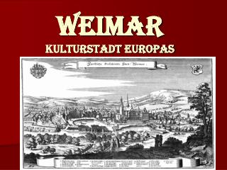 Weimar Kulturstadt Europas