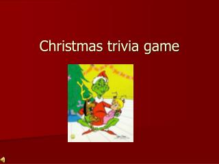 Christmas trivia game