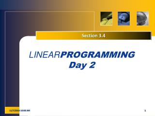 LINEAR PROGRAMMING Day 2