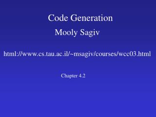 Code Generation