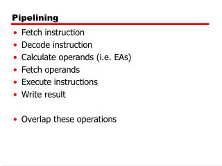 Pipelining