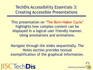 TechDis Accessibility Essentials 3: Creating Accessible Presentations