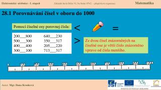 28.1 Porovnávání čísel v oboru do 1000