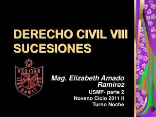 DERECHO CIVIL VIII SUCESIONES