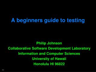 A beginners guide to testing