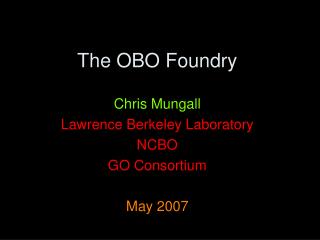 The OBO Foundry