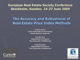 European Real Estate Society Conference Stockholm, Sweden, 24-27 June 2009