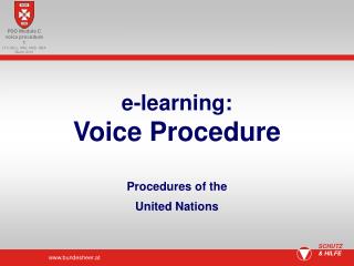 e-learning: Voice Procedure