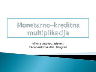 Monetarno-kreditna multiplikacija