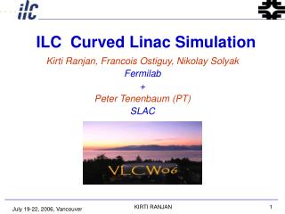 ILC Curved Linac Simulation