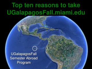 UGalapagosFall Semester Abroad Program