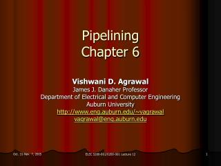 Pipelining Chapter 6