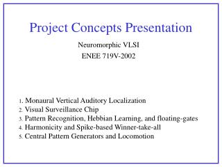 Project Concepts Presentation