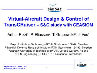 Virtual-Aircraft Design &amp; Control of TransCRuiser – S&amp;C study with CEASIOM