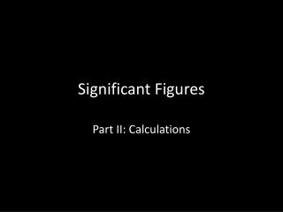 Significant Figures