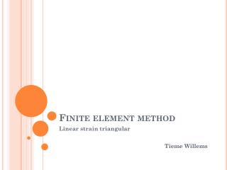 Finite element method