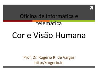 Oficina de Informática e telemática Cor e Visão Humana