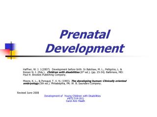 Prenatal Development