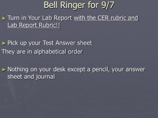 Bell Ringer for 9/7