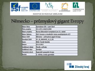 Německo – průmyslový gigant Evropy