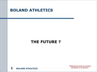 BOLAND ATHLETICS