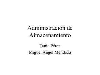 Administración de Almacenamiento