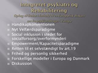 Handikapkonventionen Nyt Velfærdsparadigme