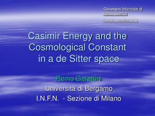 Casimir Energy and the Cosmological Constant in a de Sitter space