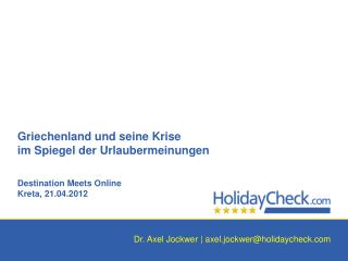 Dr. Axel Jockwer | axel.jockwer@holidaycheck