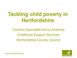 Tackling child poverty in Hertfordshire
