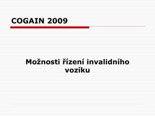 COGAIN 2009