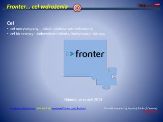 Fronter… cel wdrożenia