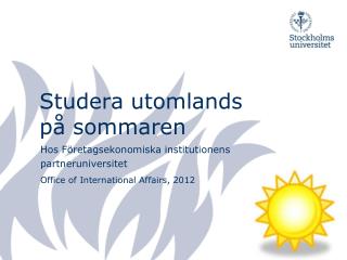 Studera utomlands på sommaren