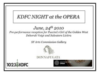 KDFC NIGHT at the OPERA