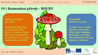 19.1 Rozmanitost přírody - HOUBY