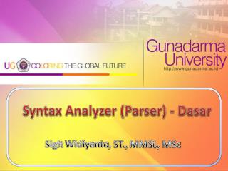 Syntax Analyzer (Parser) - Dasar