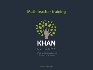 Math teacher training