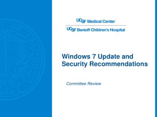 Windows 7 Update and Security Recommendations