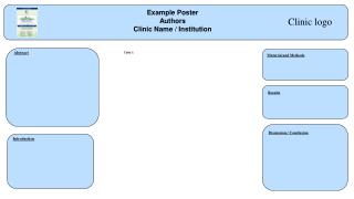 Example Poster Authors Clinic Name / Institution