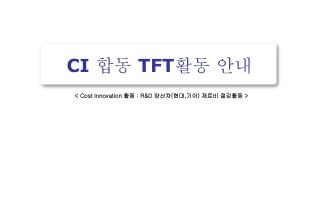 CI 합동 TFT 활동 안내